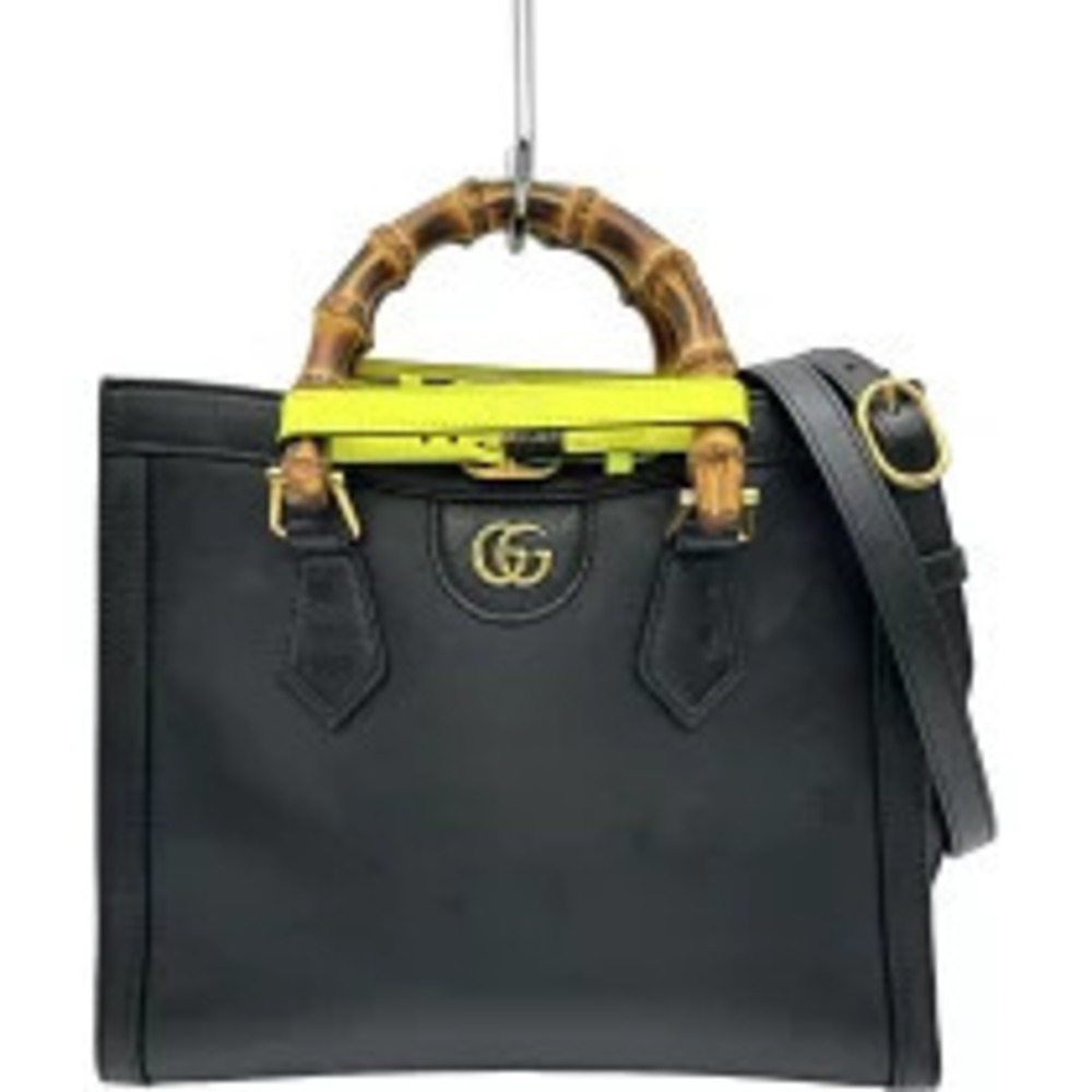Gucci Diana Tote Bag Leather Black